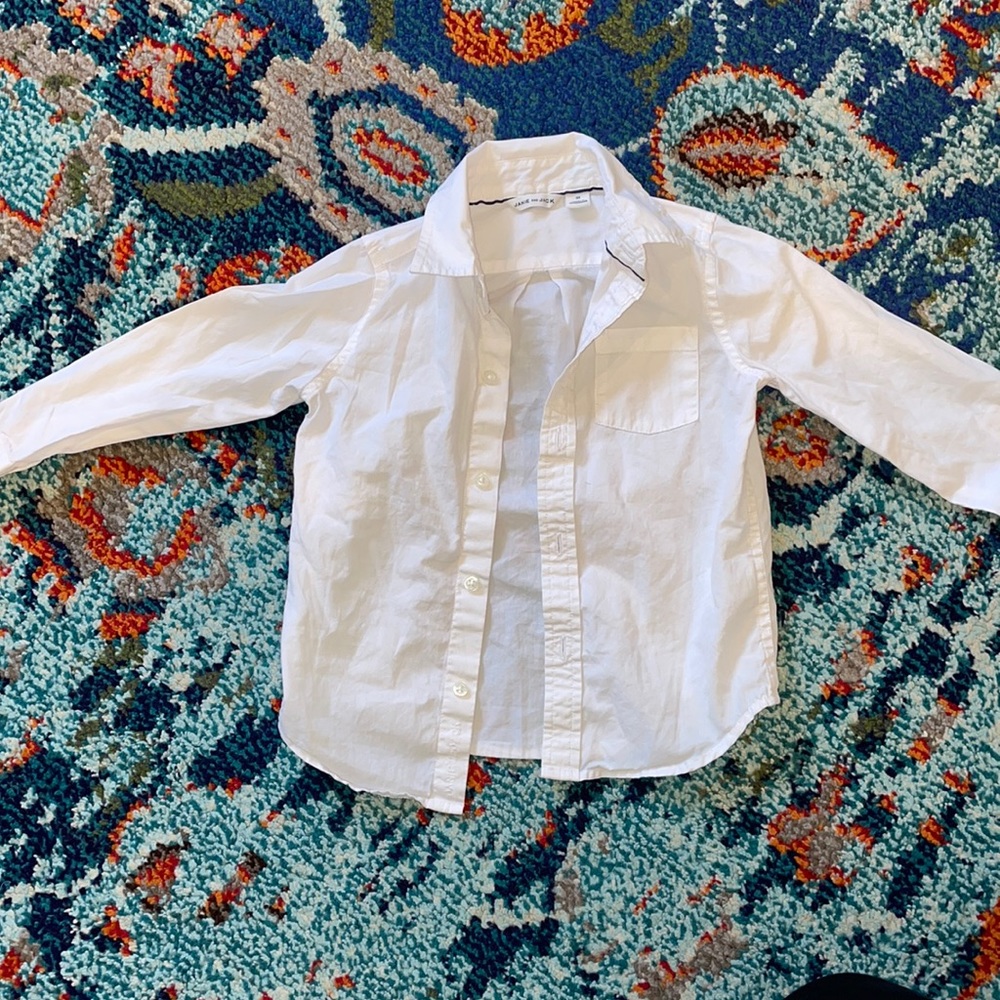 White Bottom Down Shirt 2T